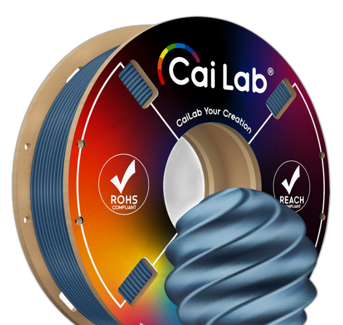 Caiduowu Pla 3DPrinting Filament 1.75mm 1kg Compatible with Tuozhu Chuangxiang,Multi-Color with Simulated Metal Texture COBALT BLUE ATM2152