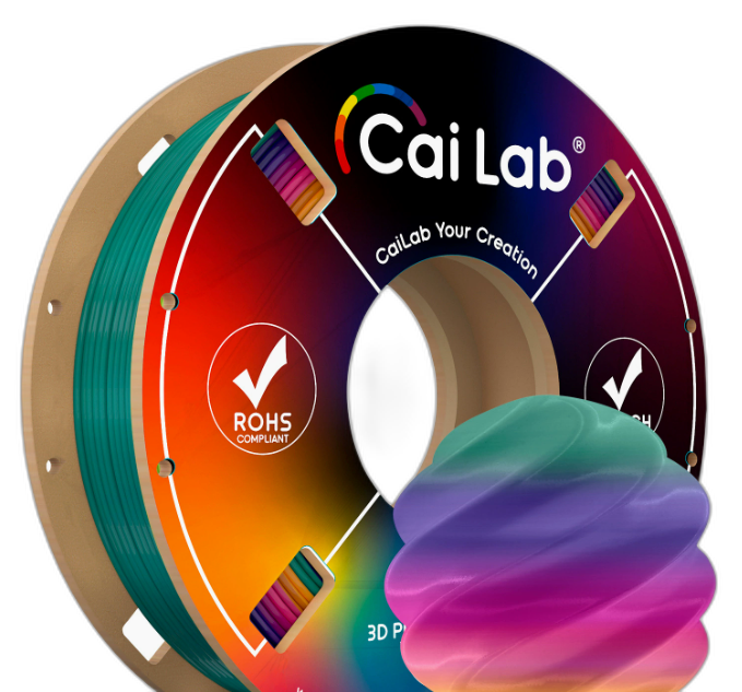 Caiduowu 30PrintingFlament PlaSlk Rainbow Sertes 1.7smm Multi-Color High- Speed Pinting Flament Adaptaton RAINBOW#3 3RB003